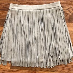 BB Dakota Suede Fringe Skirt Size 4